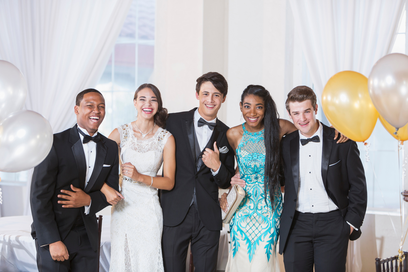 Teenagers at prom